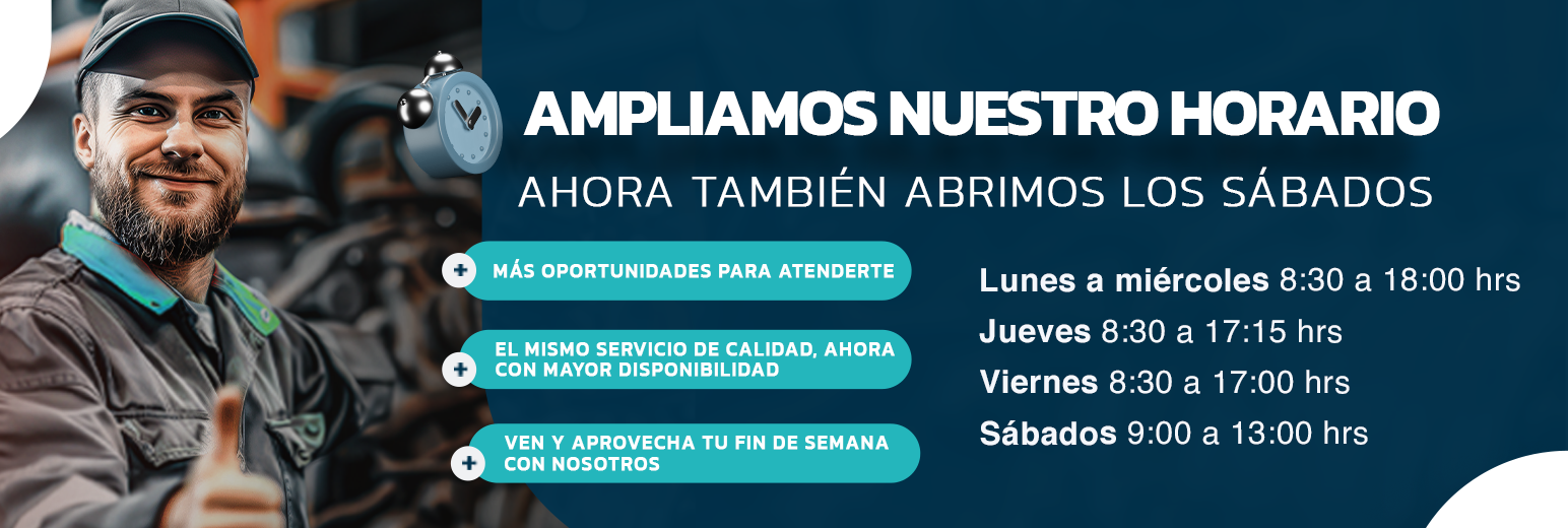 Banner apertira sabados